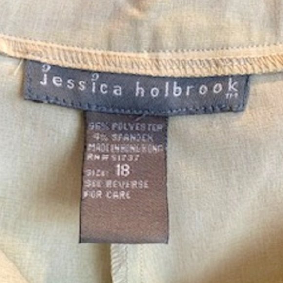 Jessica Holbrook Women's Pants Trouser Straight Leg Beige Tan Khaki Sz: 18 - Picture 5 of 6